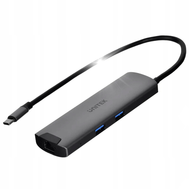 Hub Unitek Usb-c 4x Usb 4K Hdmi RJ-45 Pd 100W