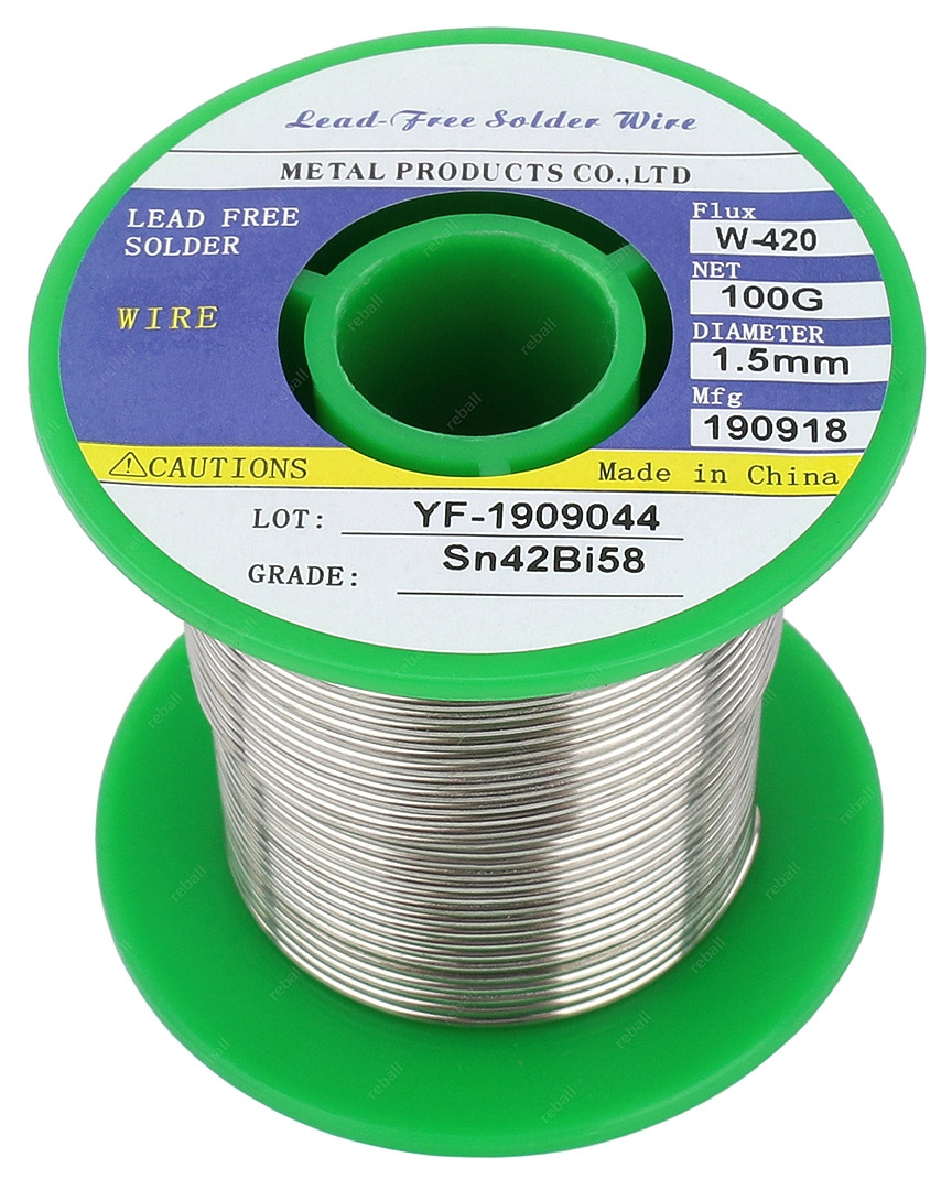 Cín Nízkotavný 138C 100g Sn42Bi58 1,5mm Tavidlo Vysoká Kvalita Čistota