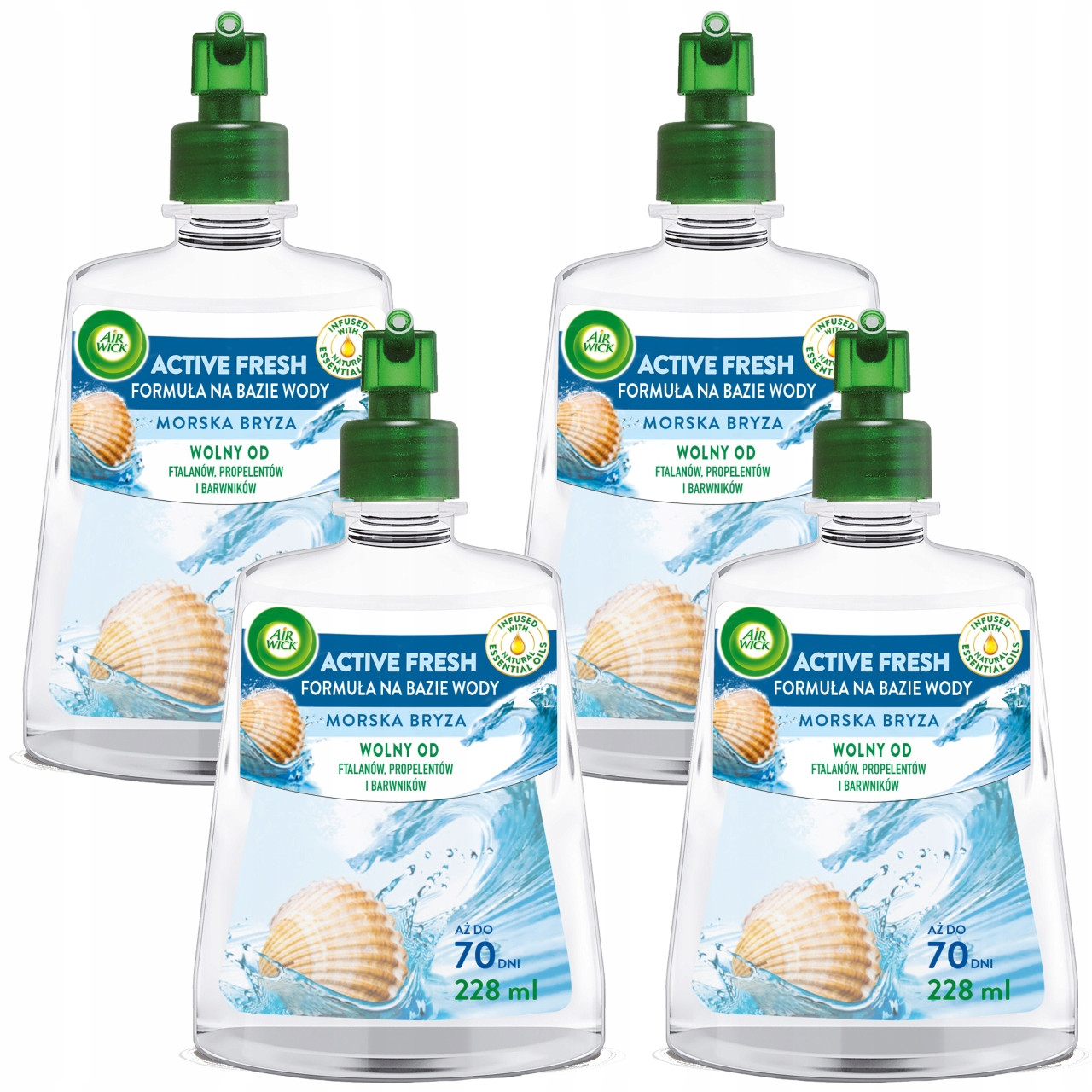 Air Wick Active Fresh Sada Náplní Do Osvěžovače Mořský Vánek 4X 228 ML