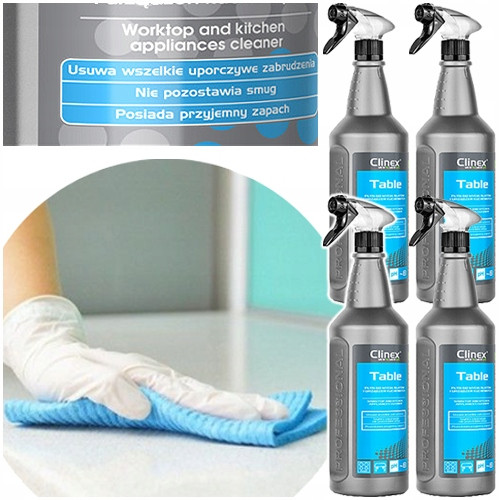 Clinex Table Na Mytí Pracovních Desek A Kuchyňských Spotřebičů Bez Šmouh 1L 6 ks