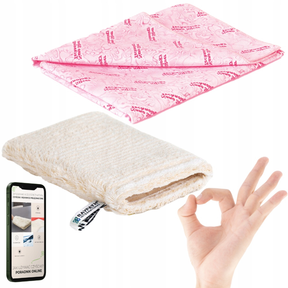 Raypath Set Rukavice Béžová Čistič Sunbeam Růžová Pro Rtv/agd Nábytek