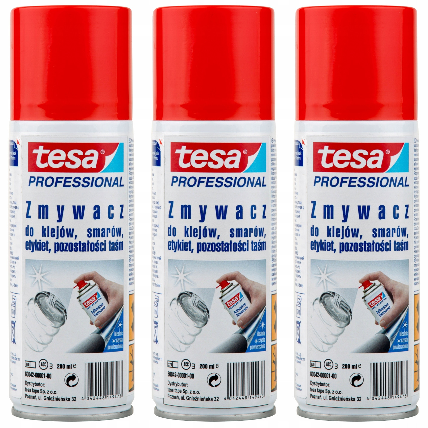 Tesa Čistič sprej na odstranění lepidla štítků samolepek pásky prostředek 200 Ml x3