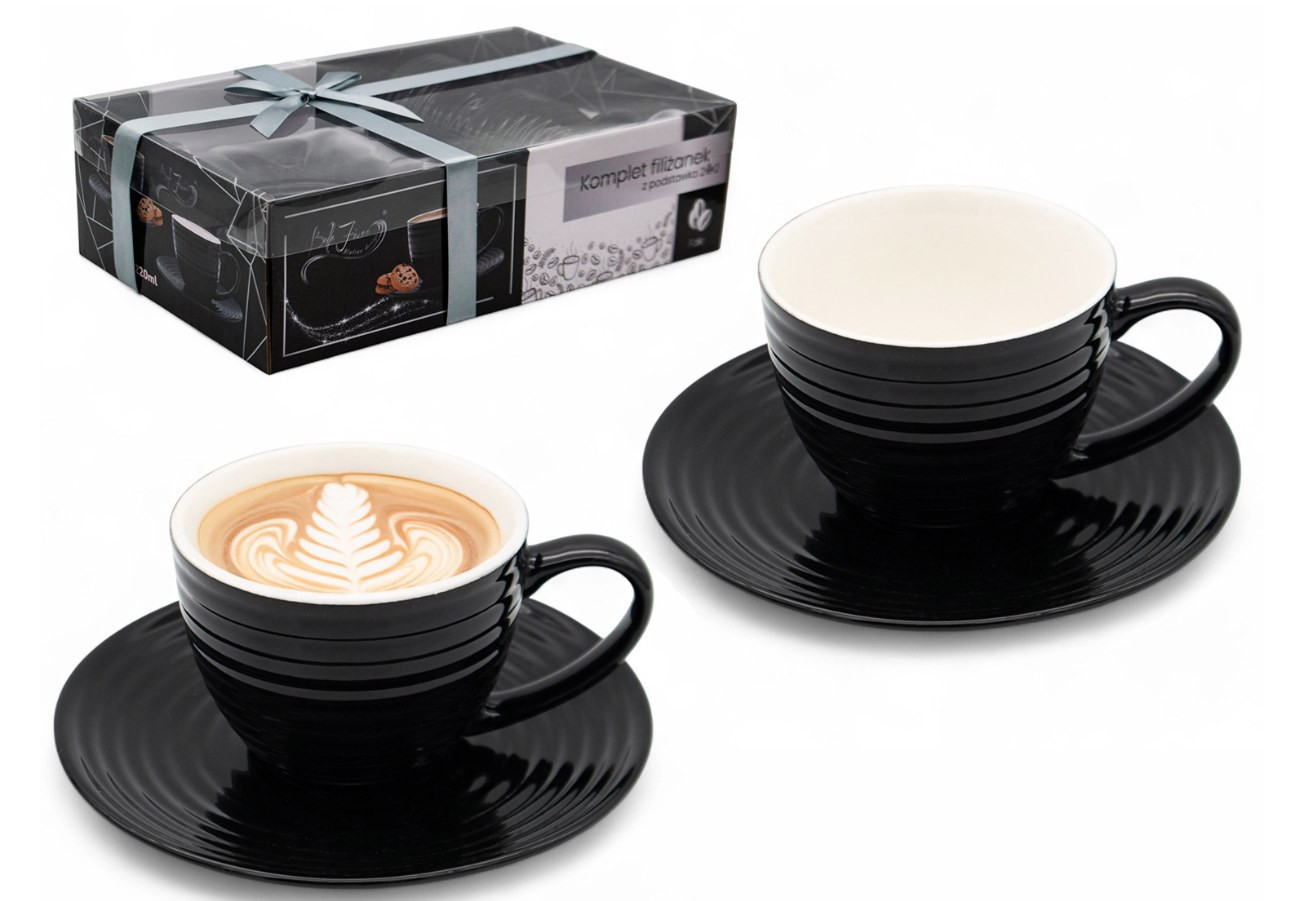 BELLA FIORE Šapo 220ml porcelán sada 2ks  BLACK LINE