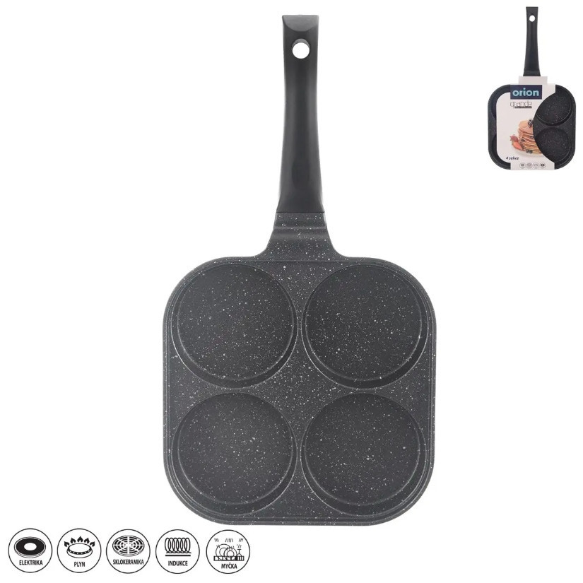ORION Pánev na lívance granit 22x22cm 4oka  GRANDE
