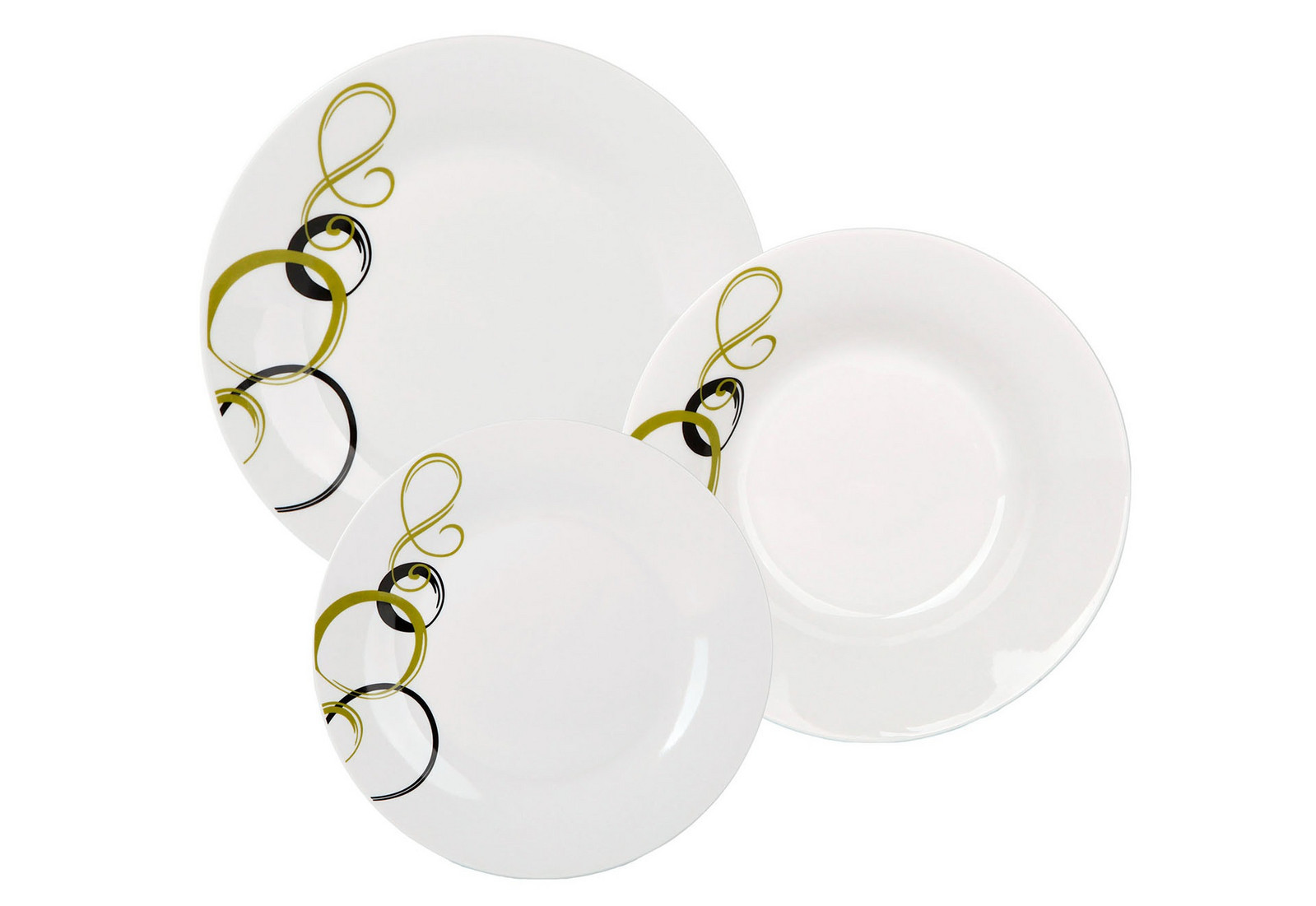 BELLA FIORE Jídelní sada porcelán 18ks  GREEN