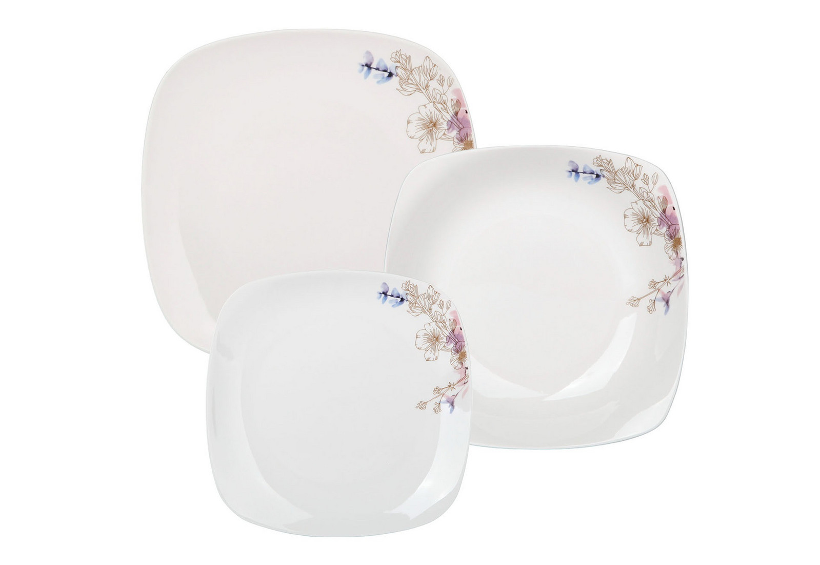 BELLA FIORE Jídelní sada porcelán 18ks  LUČNÍ KVĚT