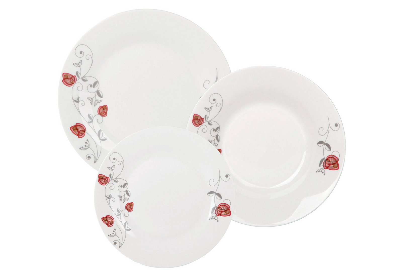 BELLA FIORE Jídelní sada porcelán 18ks  RŮŽE