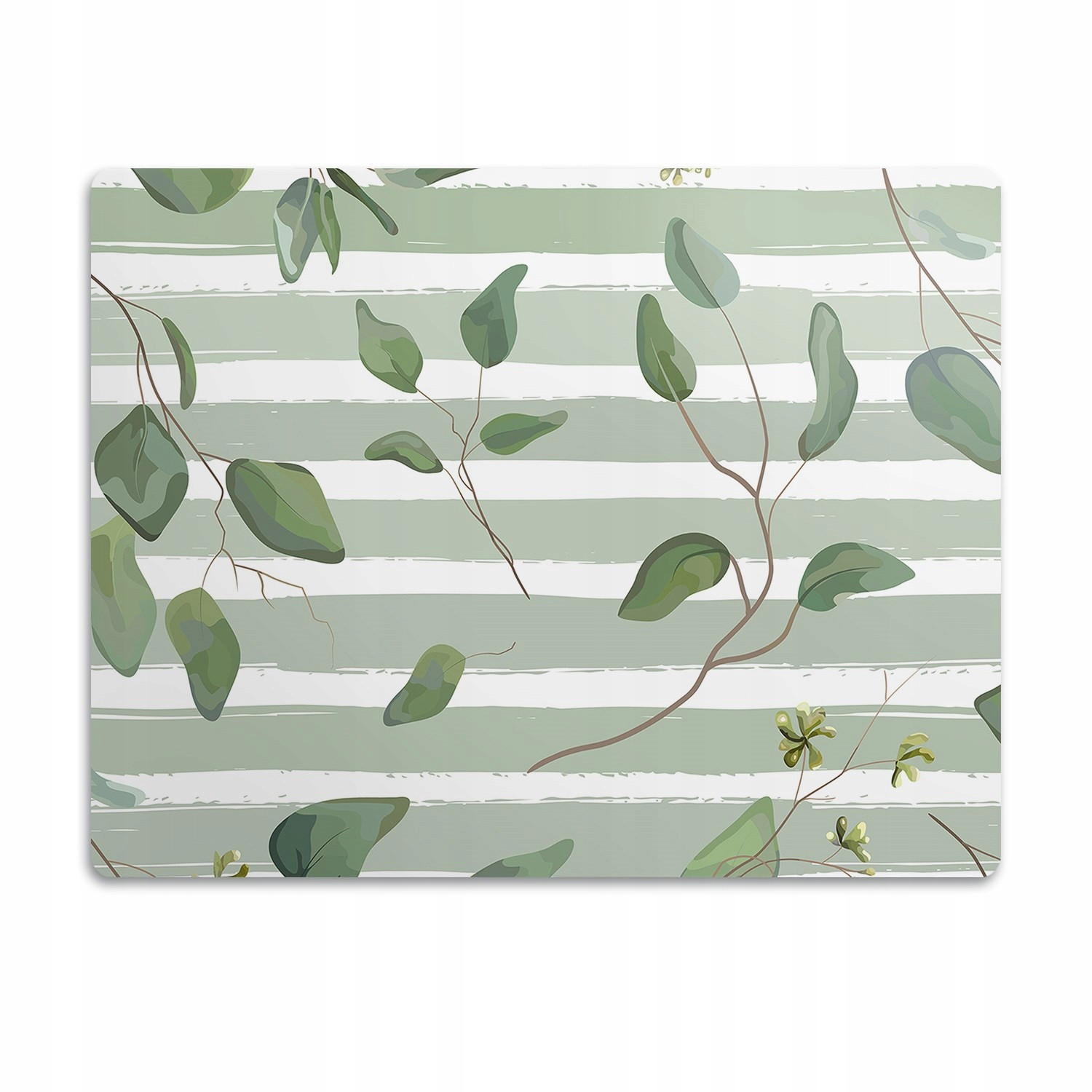 Podložka pro kočky a psa pod misky Listy proužky 60x40cm