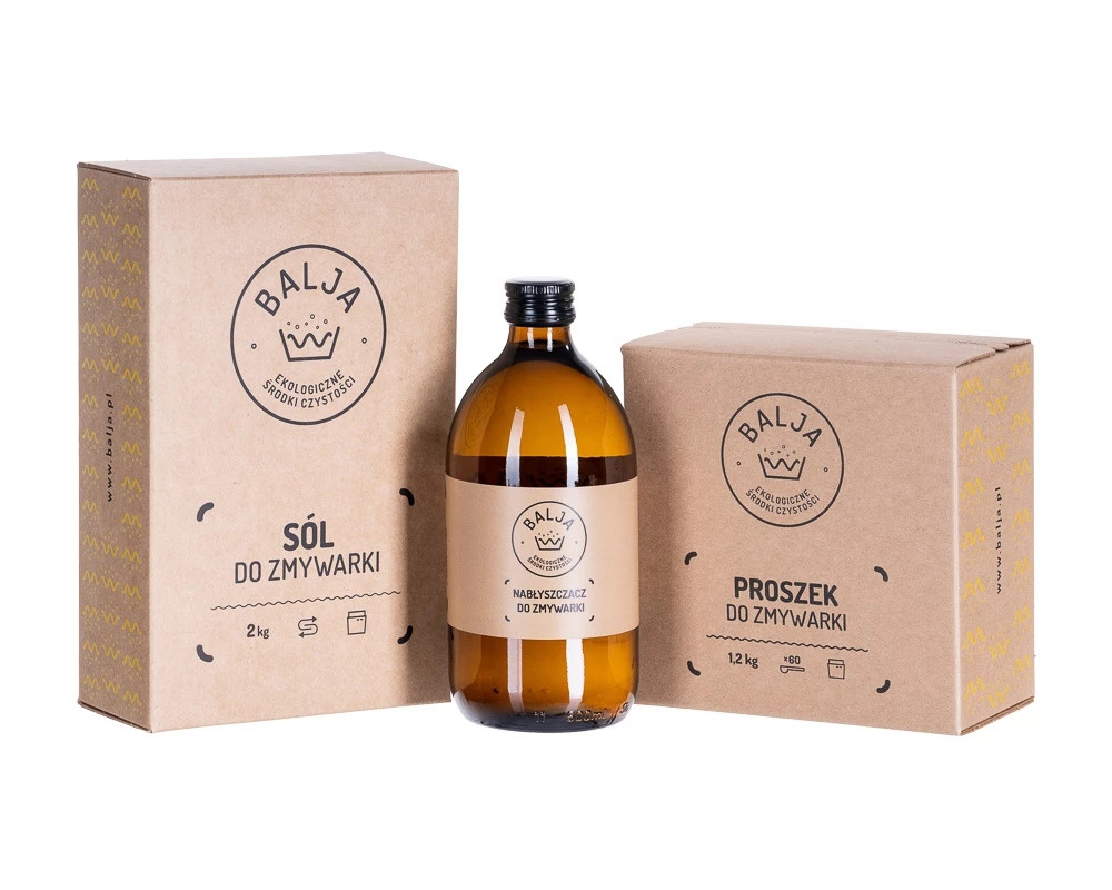 Balja Zvětšená sada prostředků do myčky 3v1 sůl, prášek, leštidlo