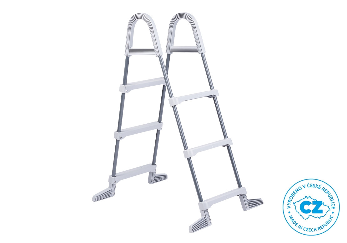 Schůdky k bazénům - výška stěny do 0,91 m - šedé