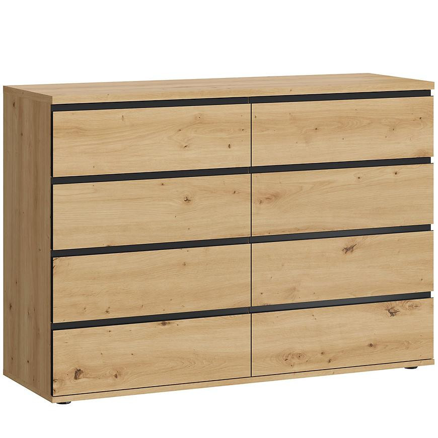 Komoda Naxos 8s dub artisan/dub artisan černá mat