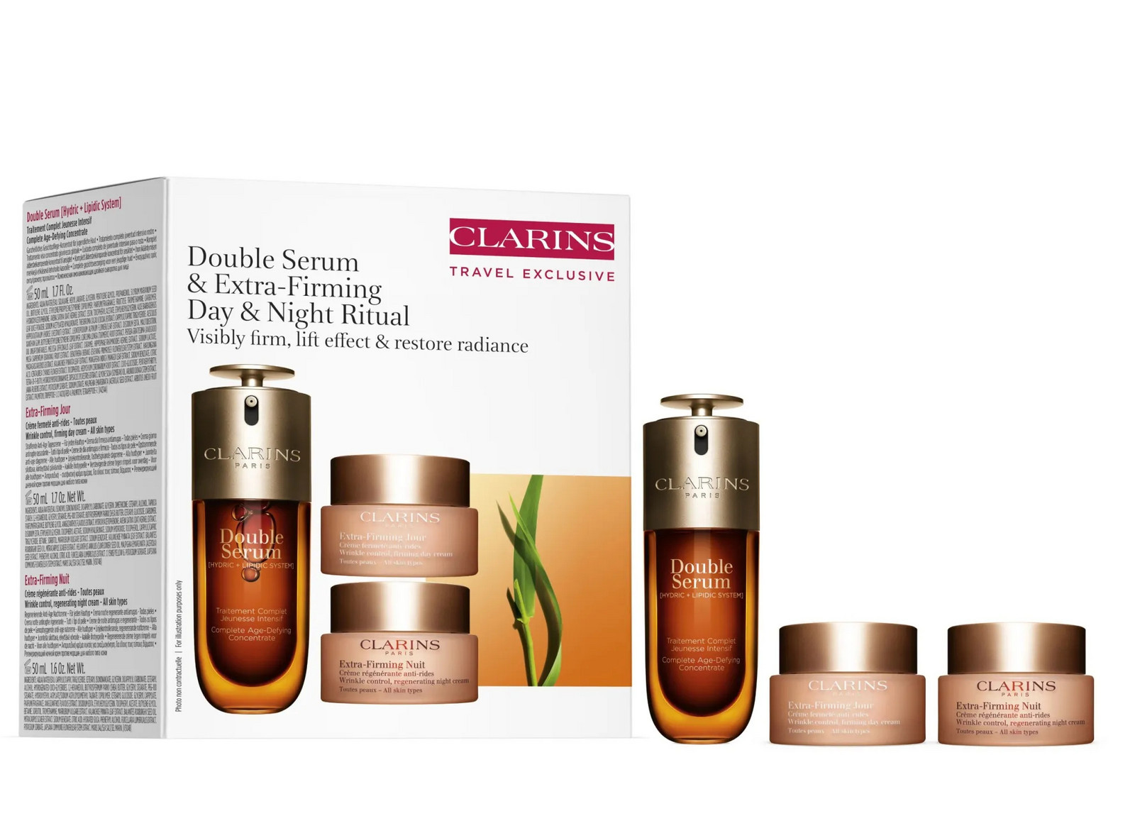 Clarins Dárková sada Double Serum & Extra-Firming Day & Night Ritual