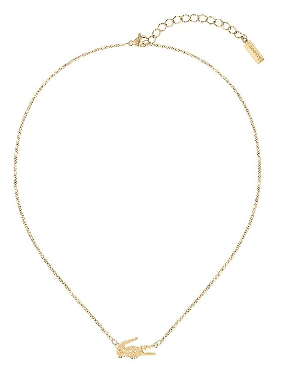 Lacoste Originální pozlacený náhrdelník pro ženy Crocodile 2040045