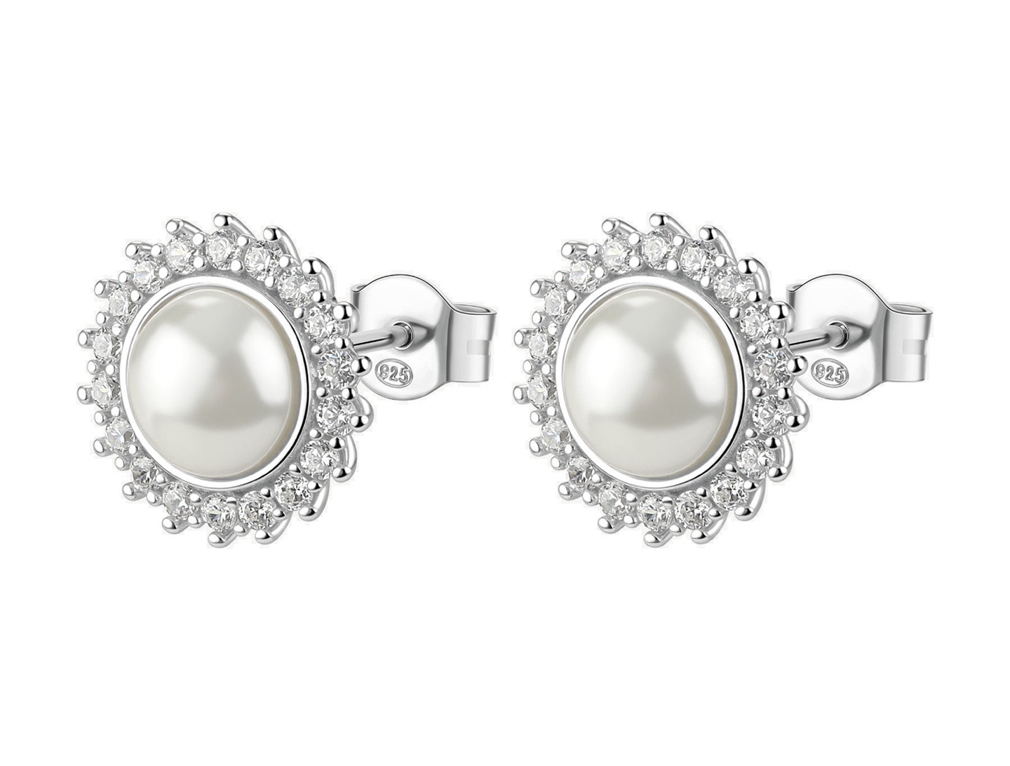 Brosway Úchvatné stříbrné náušnice s perlou Fancy Infinite White FIW146