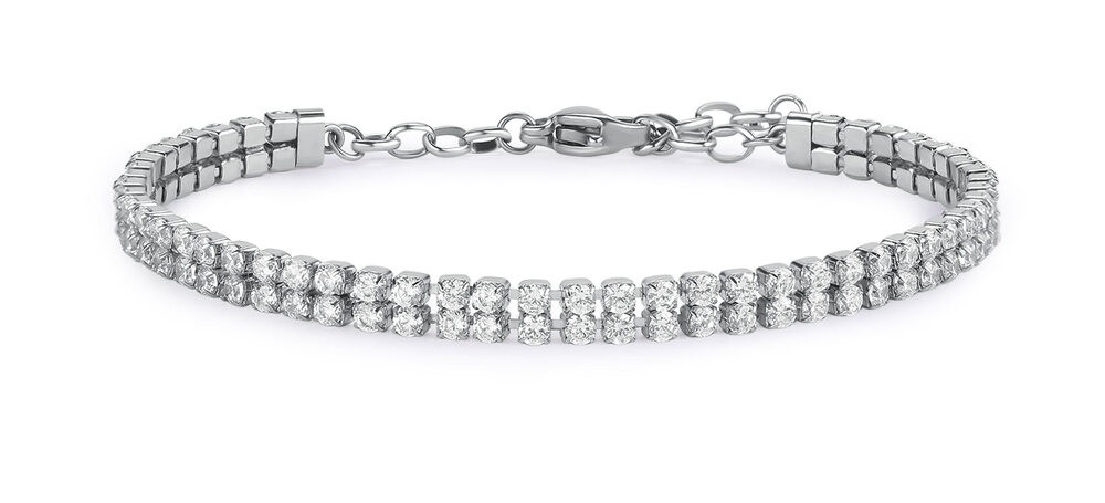 Brosway Dvouřadý tenisový náramek s čirými zirkony Desideri BEI096