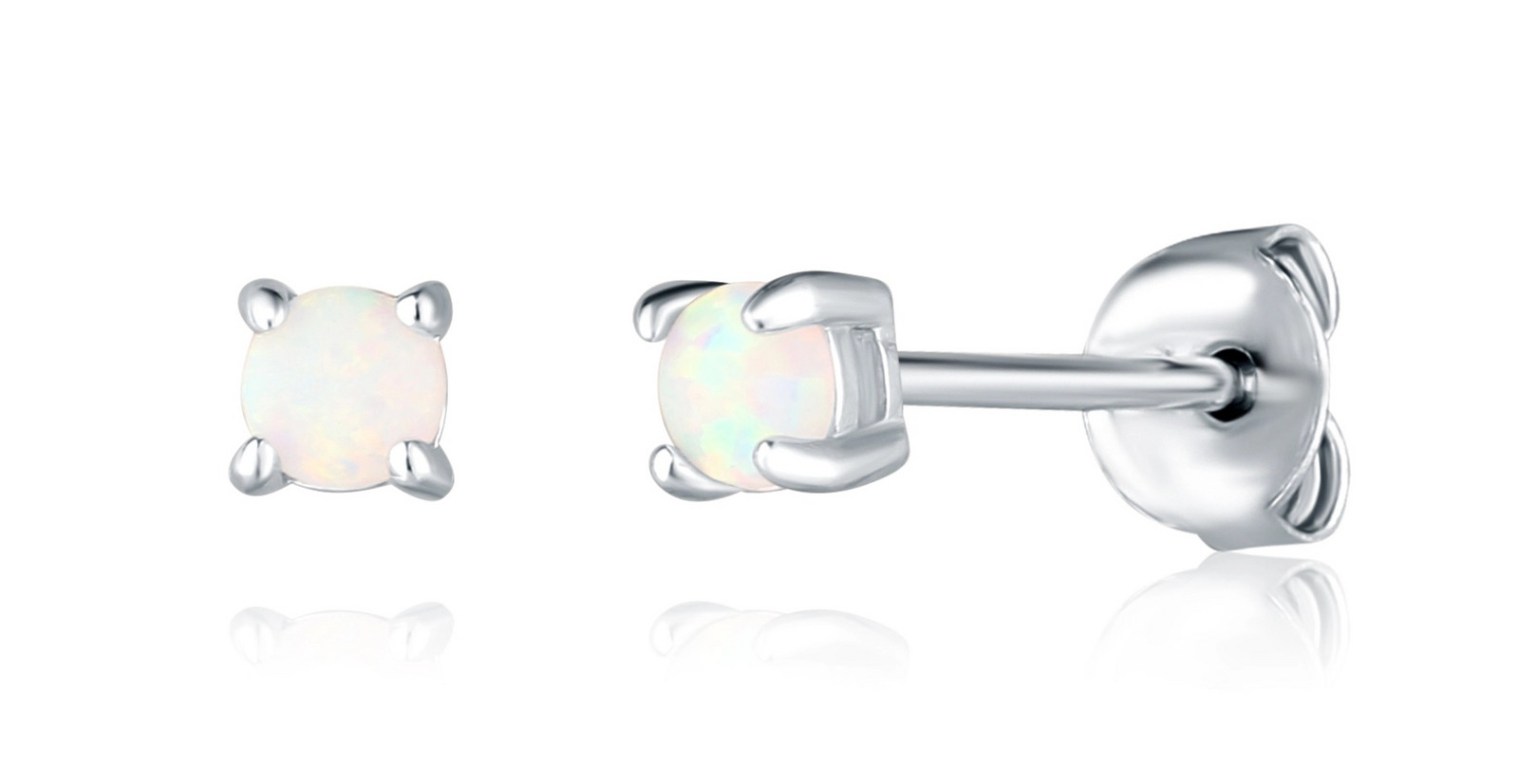 JVD Drobné stříbrné náušnice se syntetickými opály SVLE2923X61O100