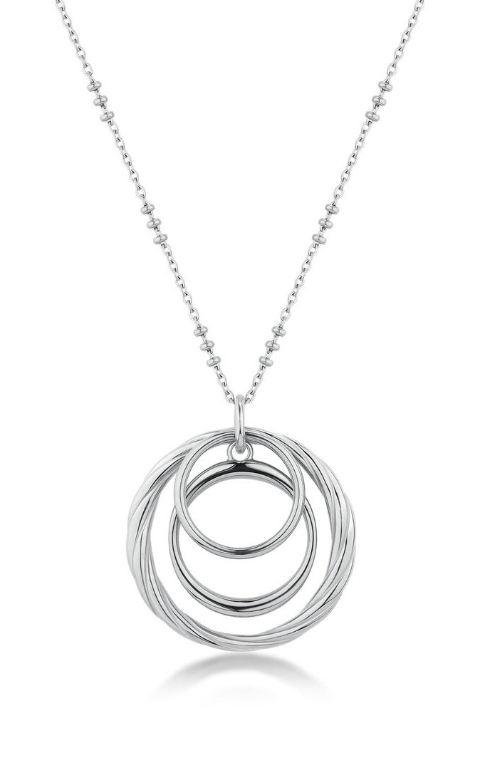 Brosway Nepřehlédnutelný ocelový náhrdelník Amy BAY06 (řetízek, přívěsky)