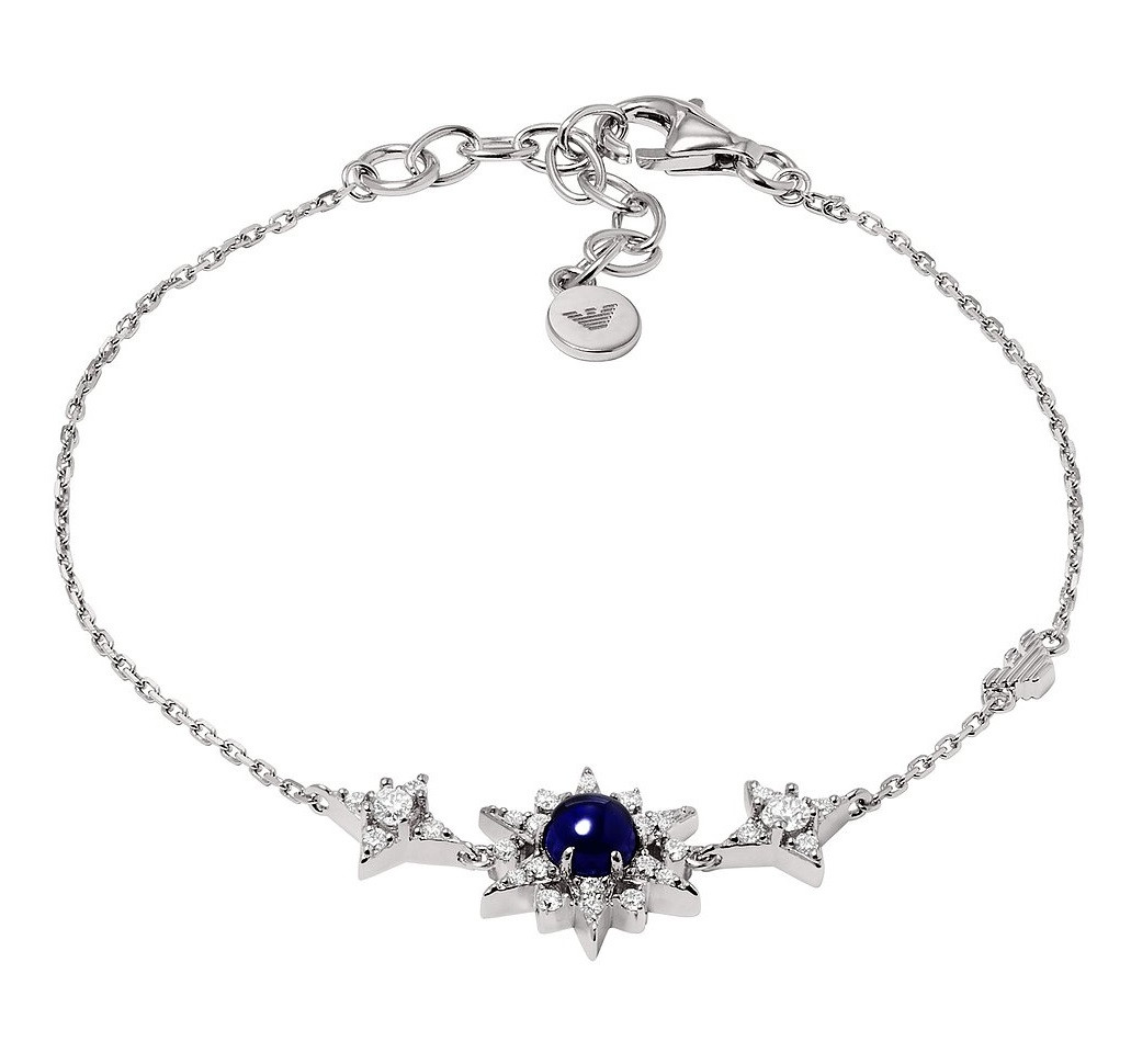 Emporio Armani Blyštivý stříbrný náramek s kubickými zirkony EG3601040