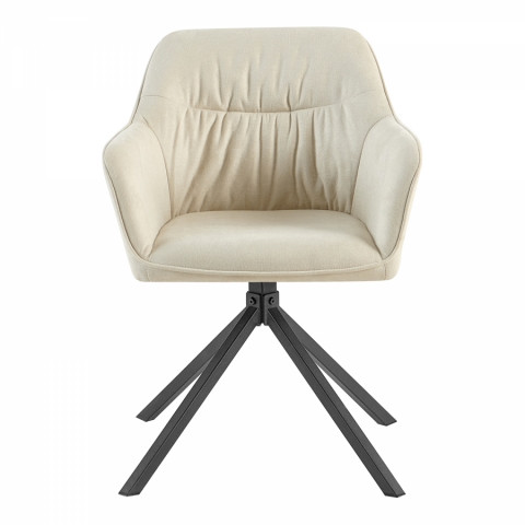Jídelní židle béžový samet nohy černý kov SINES Idea