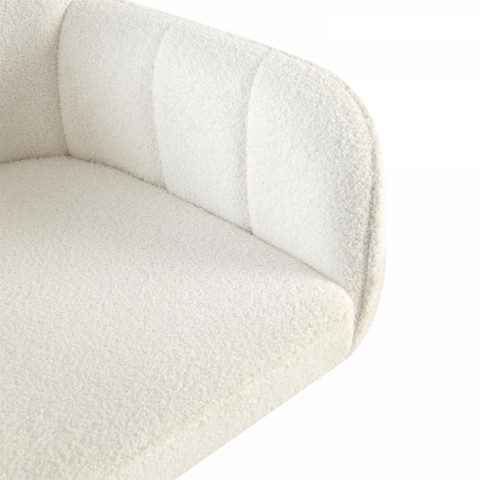 Jídelní židle krémová nohy černé kovové CALYPSO Idea