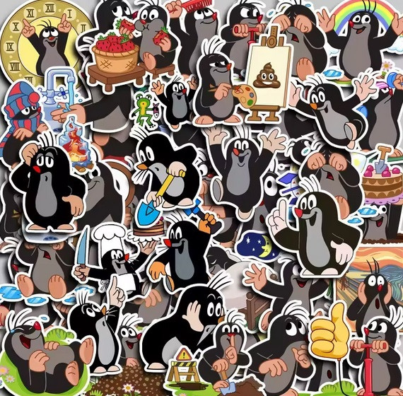 Krteček samolepky 40ks