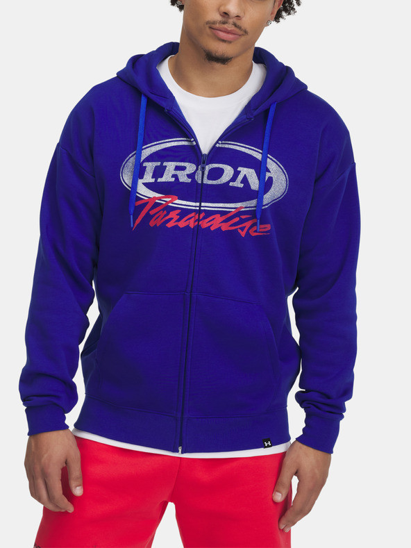 Under Armour Project Rock Icon Fleece FZ Mikina Modrá