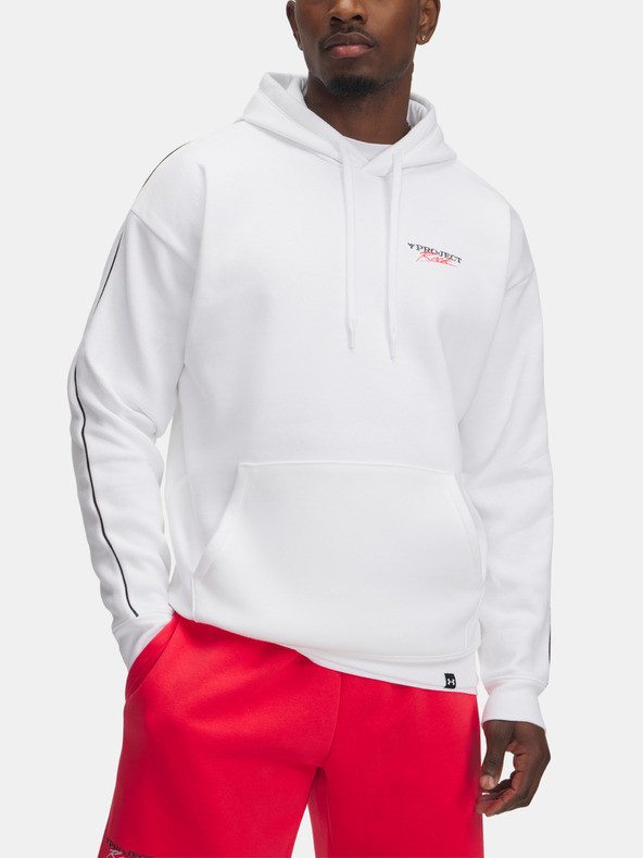 Under Armour Project Rock Icon Fleece Hdy Mikina Bílá