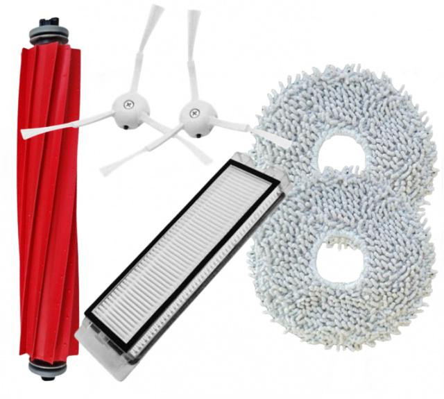 Filtr, kartáče pro ROBOROCK QRevo MaxV, QRevo Pro, QRevo S, QRevo Plus a mopy, sada 6ks