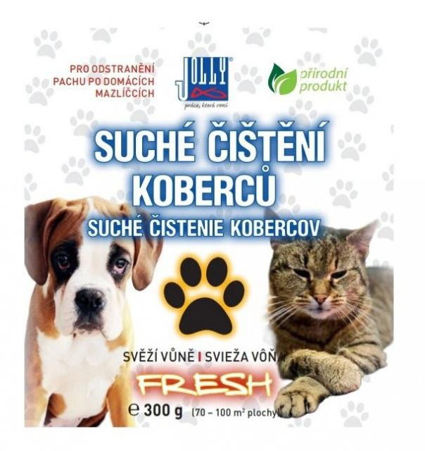 Jolly Práškový čistič pro suché číštění koberců - Fresh, pro domácí mazlíčky 300g