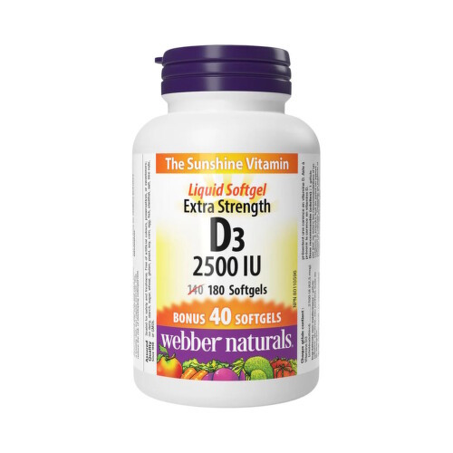 Webber Naturals D3 2500 UI 180 tbl