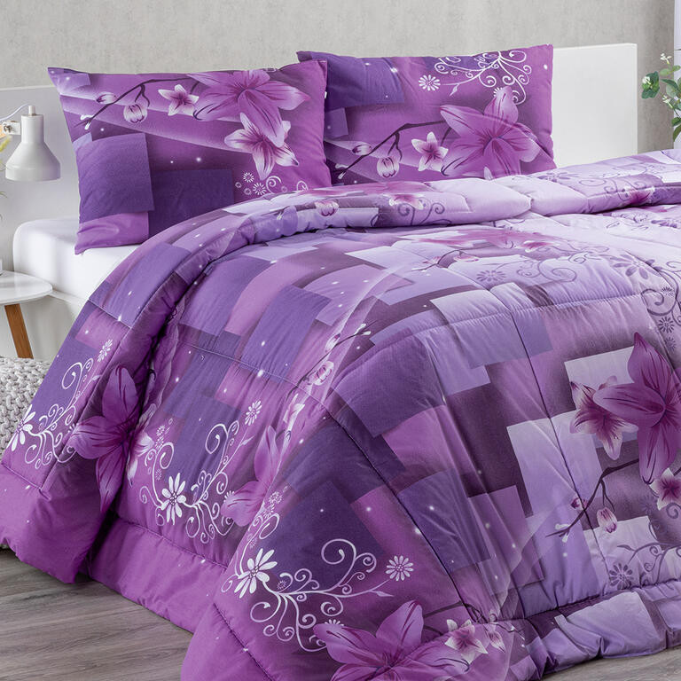 Letní sada peřiny a polštáře ELIS fialová