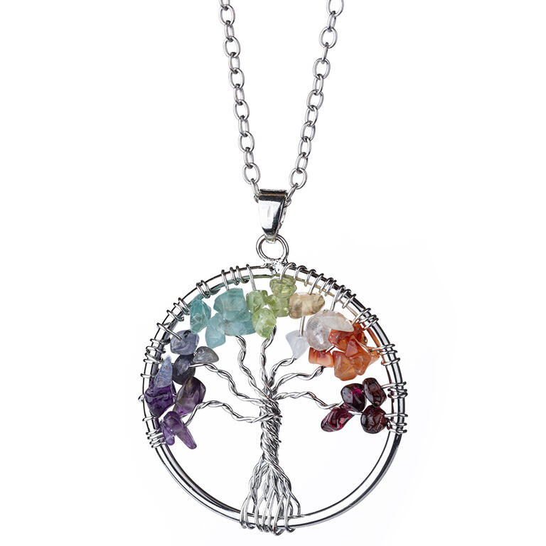 Náhrdelník STROM ŽIVOTA s polodrahokamy