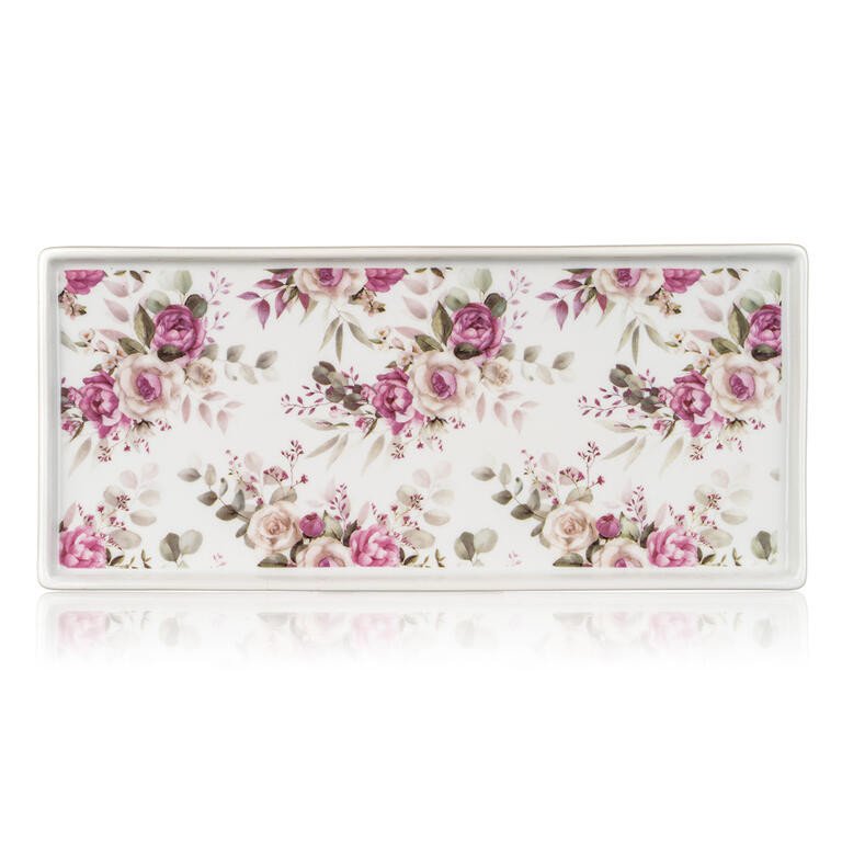 Keramický tácek ROSE 27,2 x 12 x 1,5cm