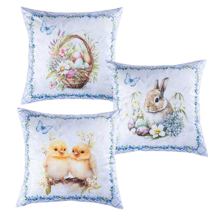 Sada 3 ks povlaků na polštářky VELIKONOCE 45 x 45 cm