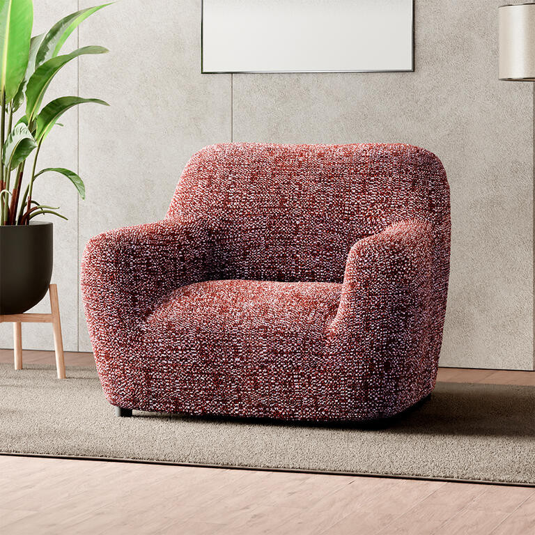 Bielastické potahy GLORIA vínová křeslo (š. 60 - 110 cm)