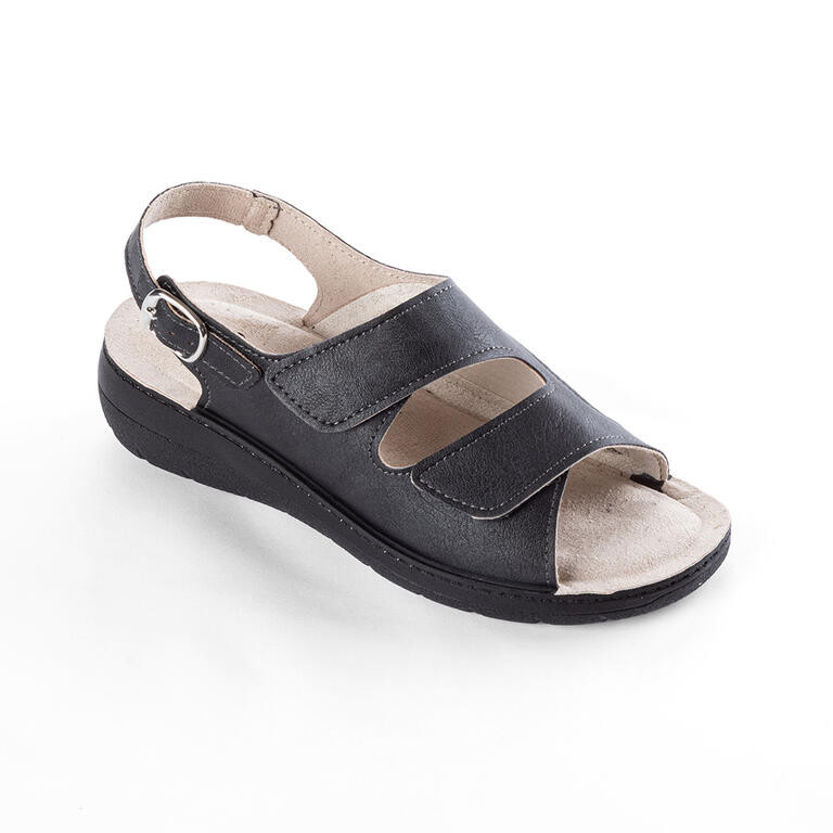 Dámské páskové sandály na klínku černé vel. 37