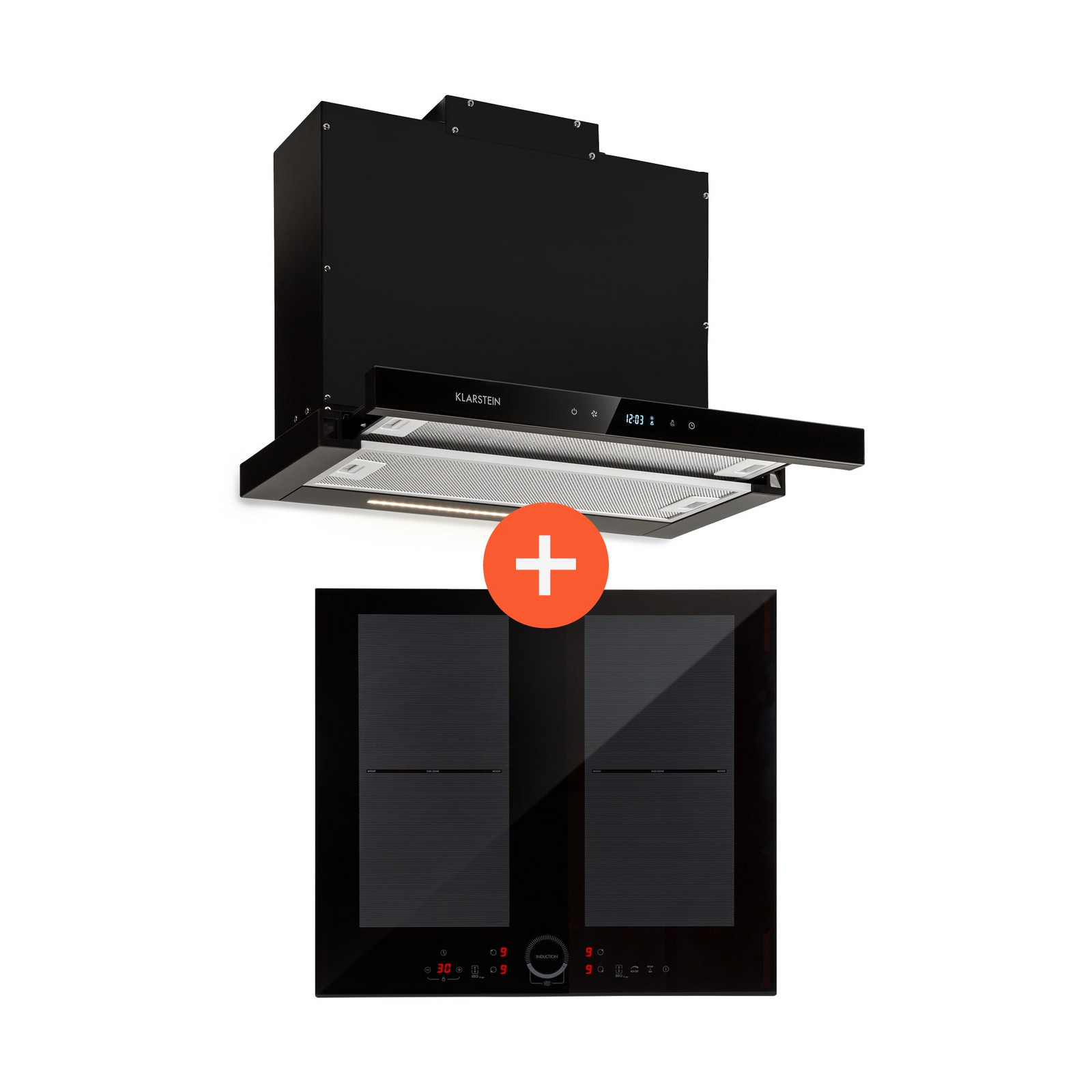 Klarstein Gourmet duo | digestoř a indukční varná deska | výkonné a moderní