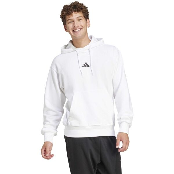 adidas ESSENTIALS FEELCOZY HOODIE Pánská mikina, bílá, velikost