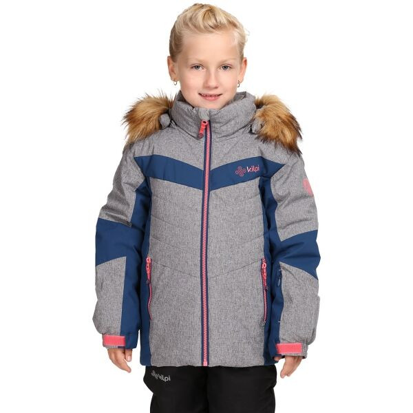 KILPI ALISIA Dívčí lyžařská bunda, šedá, velikost