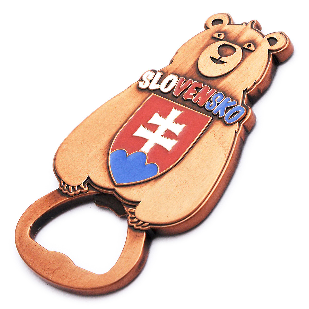 Kovový otvírák na magnet Slovakia Medvěd - bronzový