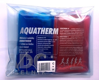 Polychem spol. s r.o., AQUATHERM obkladový polštář (9x30 cm), chladivý + hřejivý 1x2 ks