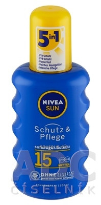 Beiersdorf S.A. NIVEA SUN Sprej na opalování OF15 5v1, 1x200 ml 200ml