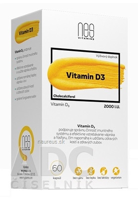 nes group, s. r. o. nesVITAMINS Vitamin D3 2000 IU cps 1x60 ks