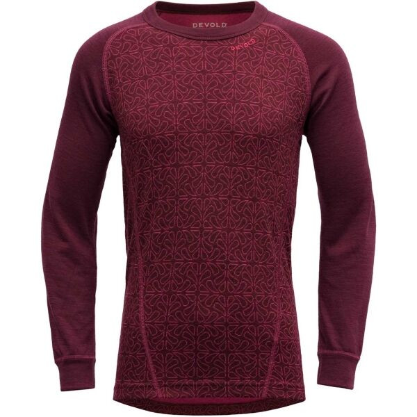 Devold DUO ACTIVE MERINO SHIRT JR Dětské termo triko, vínová, velikost