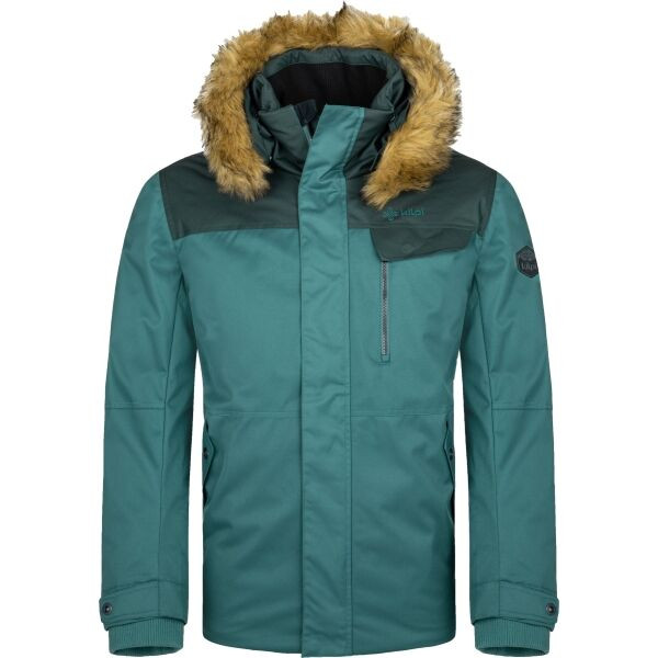 KILPI ALPHA Pánská zimní bunda, tmavě zelená, velikost