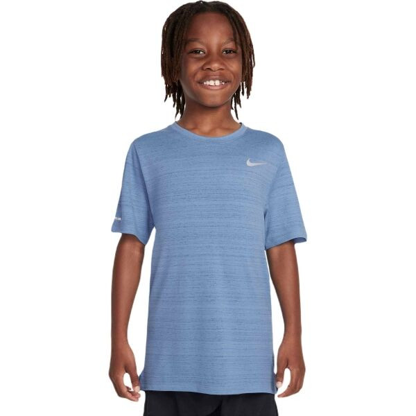 Nike DRI-FIT MILER Chlapecké tričko, modrá, velikost