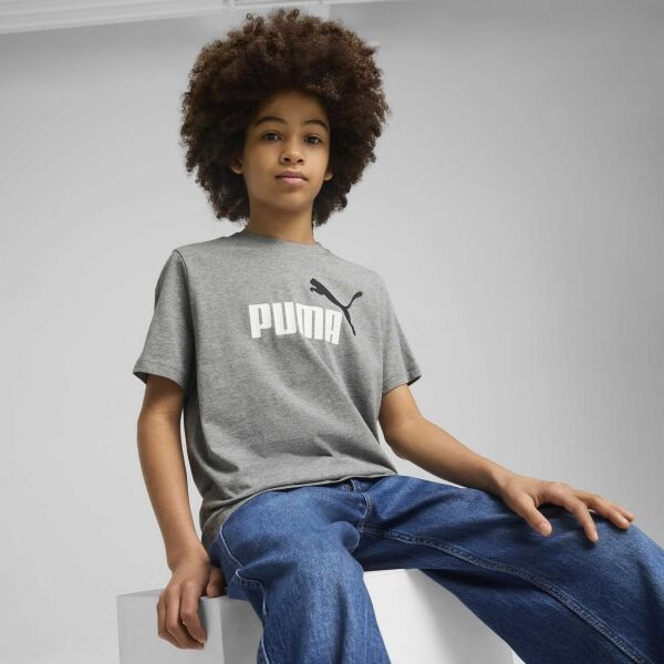 Puma ESSENTIALS 2 COLOR N0.1 LOGO TEE B Chlapecké triko, šedá, velikost