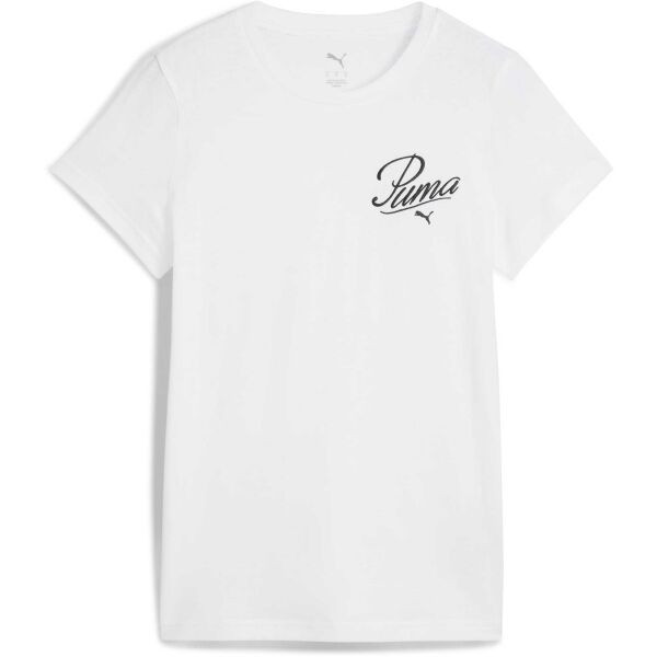 Puma ESSENTIALS SCRIPT TEE Dámské tričko, bílá, velikost