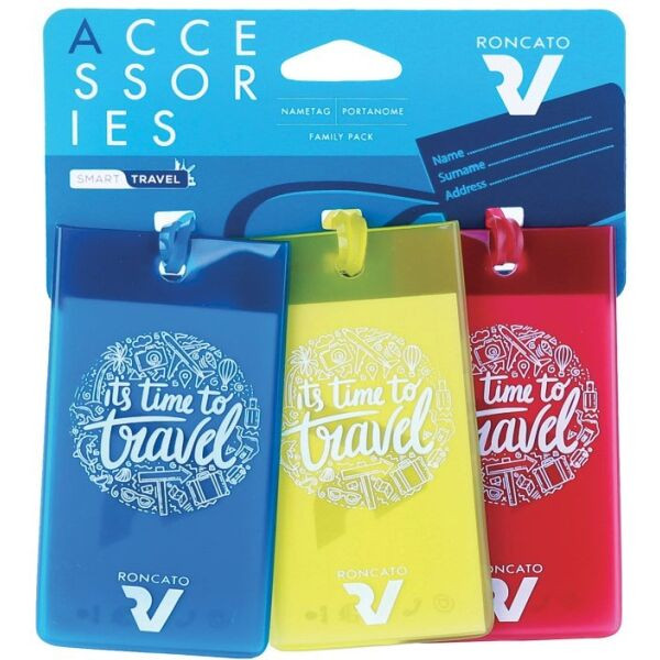 RONCATO NAMETAG - FAMILY PACK Jmenovka na kufr, mix, velikost