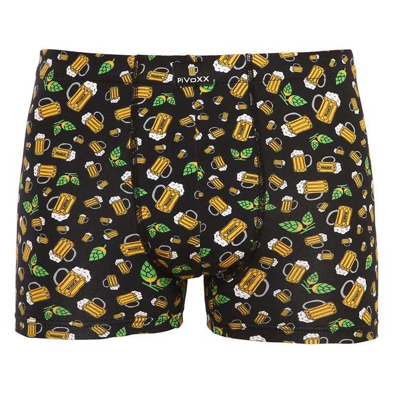 Pánské boxerky VoXX vícebarevné (Kevin-pivo/malé černé) M, trenky / trenýrky